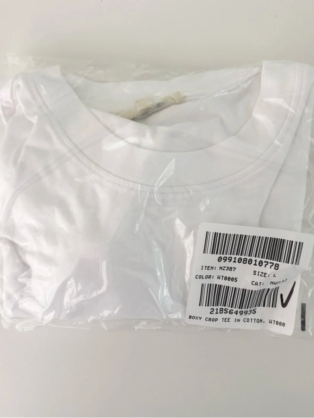 NWT Madewell The Boxy Crop Tee Short Sleeve Allday Jersey White - Picture 6 of 7